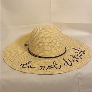 Super cute "Do Not Disturb" sun hat. Like new!